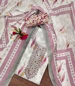 Women's multi unstitched designer print pc cotton dress material (cp9041ppl)