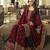 Georgette embroidered dark magenta salwar kameez
