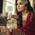 Georgette embroidered dark magenta salwar kameez