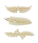  White Pearl Multi Shapes Set of 3 Hairclip