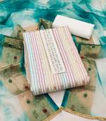 Women's multi designer print glass cotton dress material