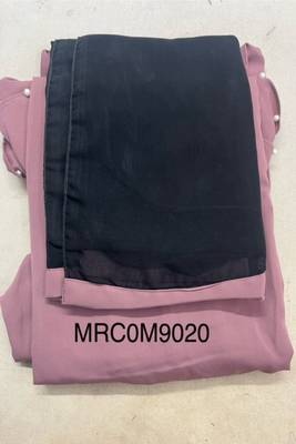 Dusty Pink Plain A-Line Nida Kaftan Abaya With Hijab 7
