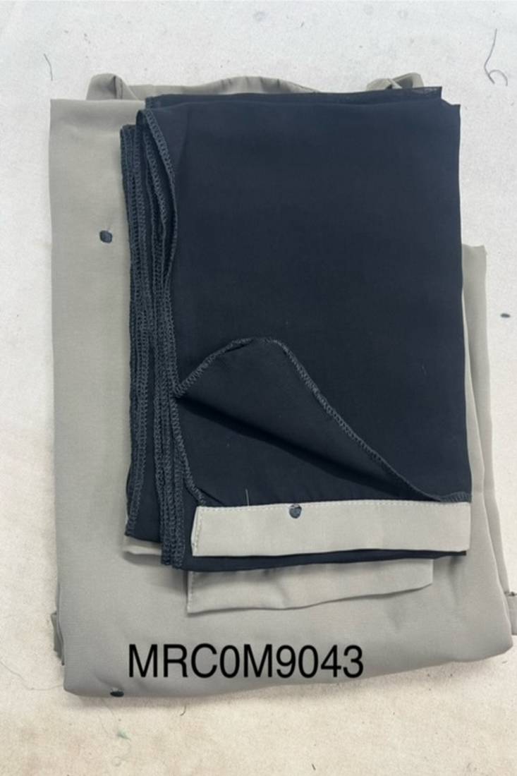 A-Line Abaya With Black Border Sleeves- Beige Color