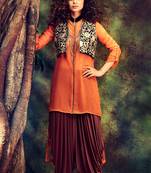 Orange Viscose Georgette Wedding Punjabi Salwar Suit