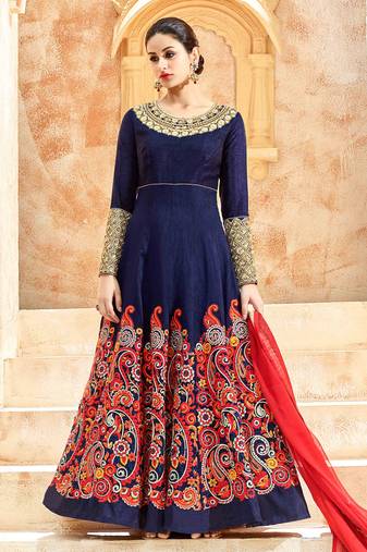 Beige net semi stitched wedding abaya anarkali