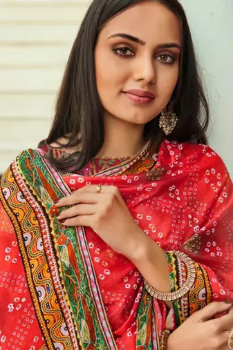 Maroon net semi stitched party straight cut suit