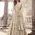 Grey net semi stitched floor length anarkali