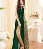Green georgette semi stitched party pakistani suit