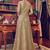 Green net semi stitched wedding abaya style anarkali