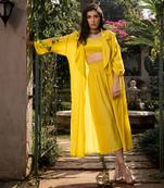 Refreshing yellow jacket set