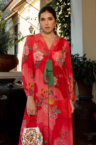 Romantic floral maxi dress