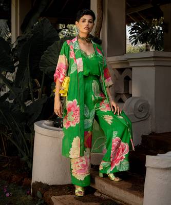 Spring blooming floral jacket set 1