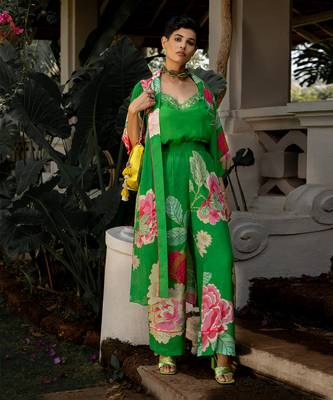 Spring blooming floral jacket set 2
