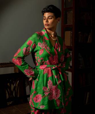Full bloomig floral blazer set 2