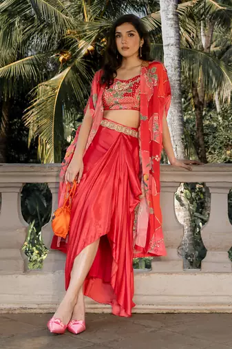 Romantic floral jacket set