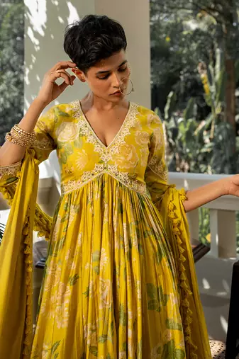 Garden of bloom anarkali set