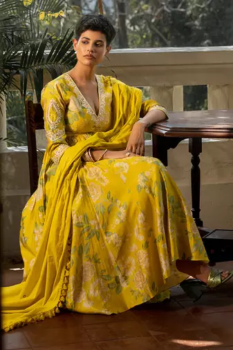 Garden of bloom anarkali set