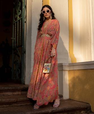 Cheery blosssam kaftan set 1