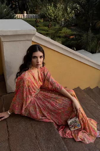 Cheery blosssam kaftan set