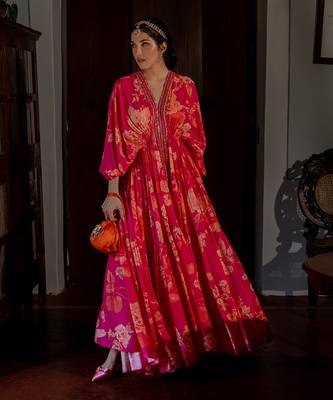 Flourishing floral jaal kaftan set 2
