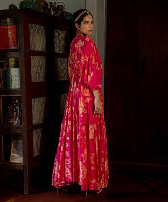 Flourishing floral jaal kaftan set 5