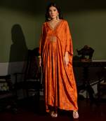 Burnt orange woven kaftan