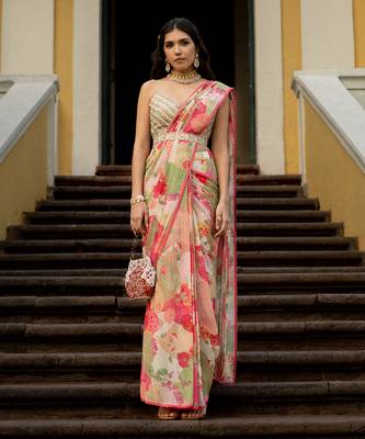 Bloom With Grace Naksha Saree Set 1