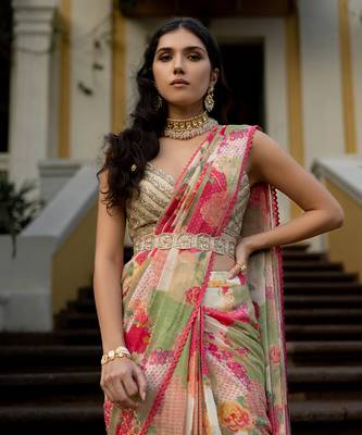 Bloom With Grace Naksha Saree Set 3