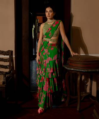 Full Bloom Saree Set 1