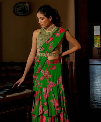 Full Bloom Saree Set 3