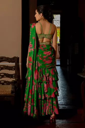 Full Bloom Saree Set