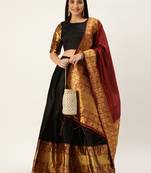 South Indian Traditonal Woven With Zari Work Half Saree
