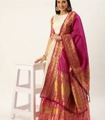 South Indian Traditonal Woven With Zari Work Half Saree