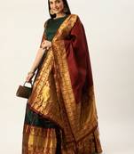 South Indian Traditonal Woven With Zari Work Half Saree