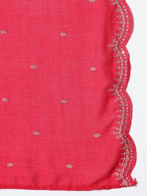 Vichitra Silk Fabric Sequenced Embroidered work Aliya cut Kurta Plazzo and Dupatta Set 5