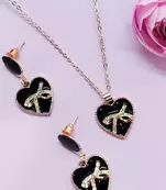  Gold-Plated Heart Shape Necklace Set