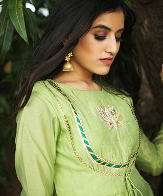 Greenapple chanderi dress 3