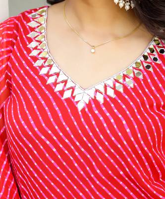Rose leheriya kurta set 3