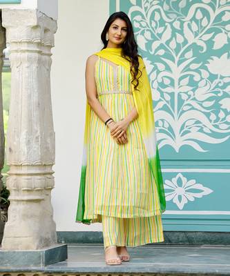 Trio stripe suit set 1