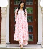 White floral kurta set