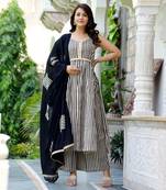 Black stripe suit set