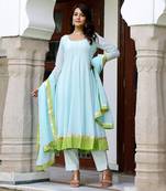 Baby blue gorget suit set