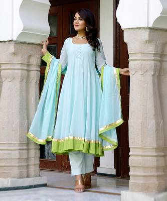Baby blue gorget suit set 3
