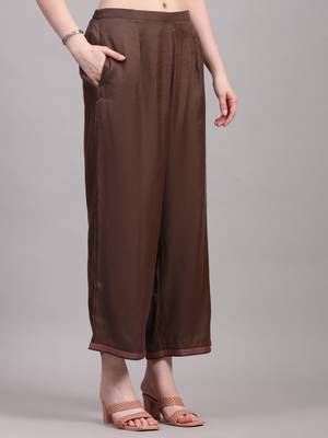 Brown cotton embroidery  kurta set 5