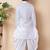 White embroidery and sequins work cotton kurta and cotton patiyala set for boys