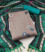 Chiku Coco silk blend Embroidered Unstitched Dress Material