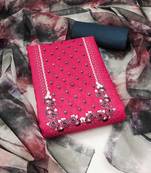 Rani silk blend Hand Work Unstitched Dress Material