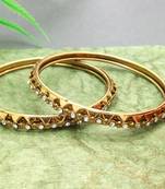 9blings Gold Plated Traditional Set of 2 Bangle