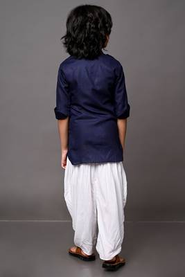 Vesham blue pathani suit set for men 2