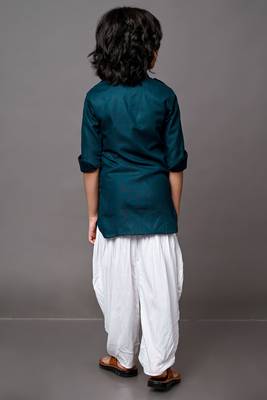 Vesham green pathani suit set for men 4